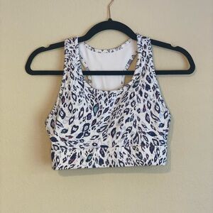 Fabletics Powerhold Sports Bra: Purple Leopard Print